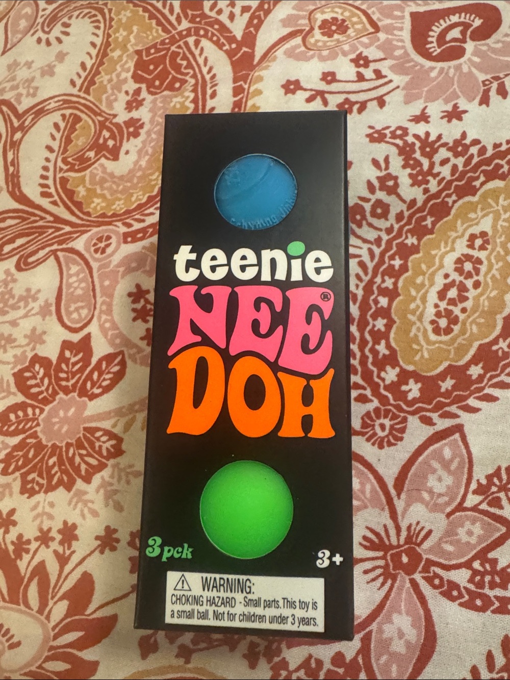 Teenie Nee Doh 3-Pack Squeeze Balls — Blue & Green purple